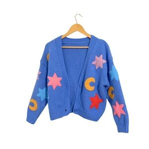 Colorful Star and Moon Cardigan